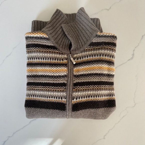 Grandpa Sweater,Men's Large,60 Wool,20 Acrylic,20 Poly,Cardigan,Made in Turkey - Picture 2 of 9